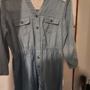 Charlotte Russe Denim Blue Midi Dress